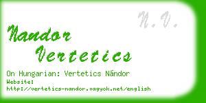nandor vertetics business card